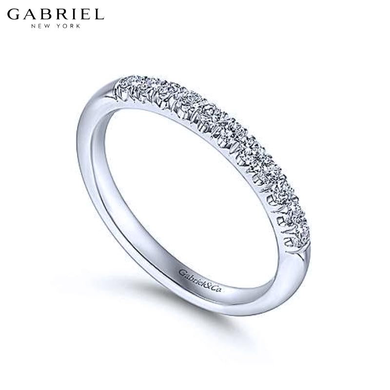 14KW 0.24ctw Natural Diamond Ring 2.4mm