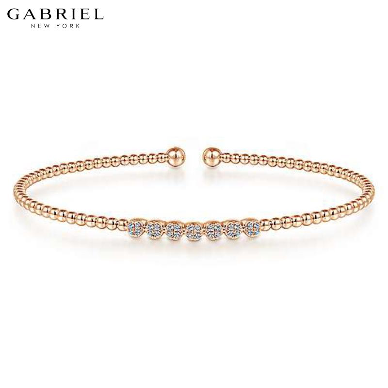 14KR 0.14ct Diamond Bangle 3.1mm