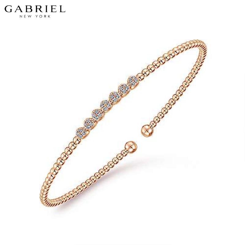 14KR 0.14ct Diamond Bangle 3.1mm
