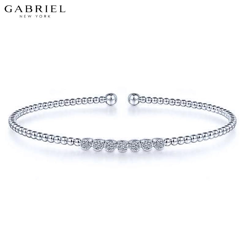 14KW 0.14ct Diamond Bangle 3.1mm