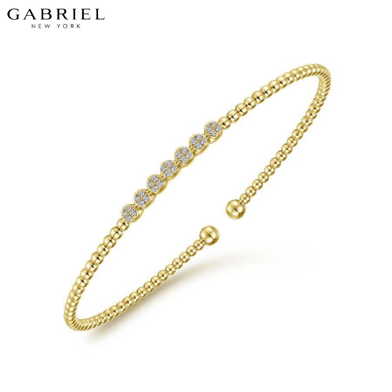 14KY 0.14ct Diamond Bangle 3.1mm