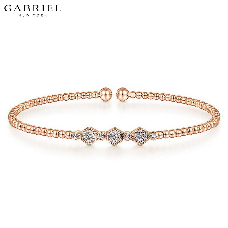 14KR 0.14ct Diamond Bangle 4.7mm