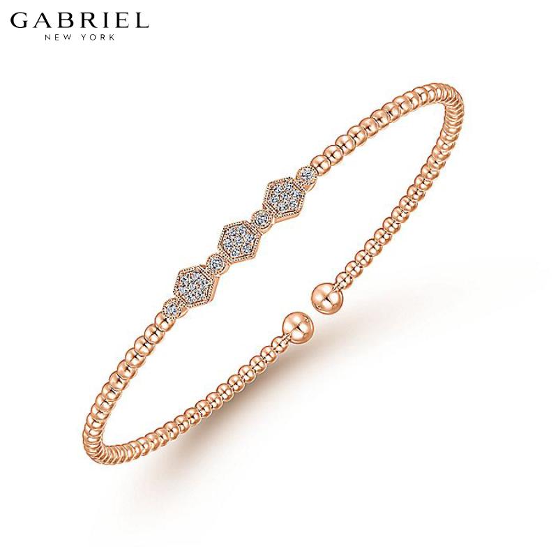 14KR 0.14ct Diamond Bangle 4.7mm