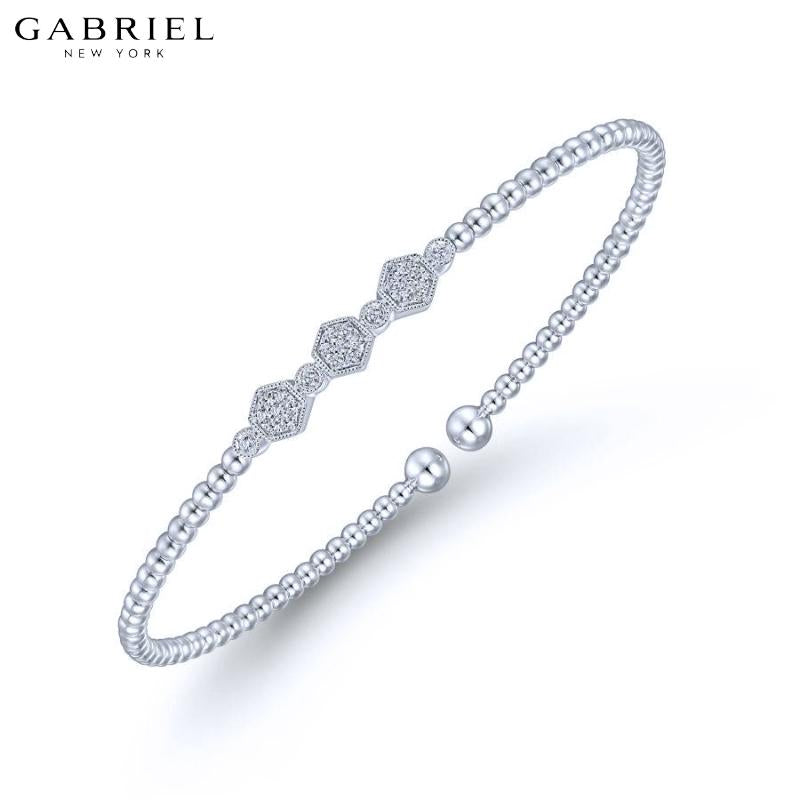 14KW 0.14ct Diamond Bangle 4.7mm