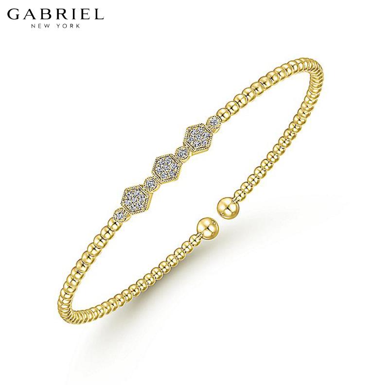 14KY 0.14ct Diamond Bangle 4.7mm