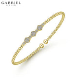 14KY 0.14ct Diamond Bangle 4.7mm
