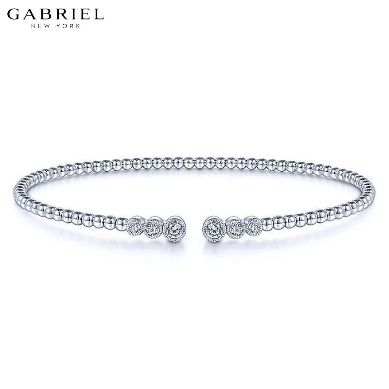 14KW 0.24ct Diamond Bangle 3.5mm