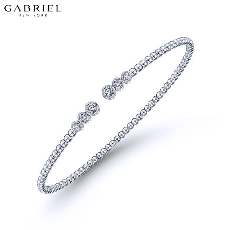 14KW 0.24ct Diamond Bangle 3.5mm