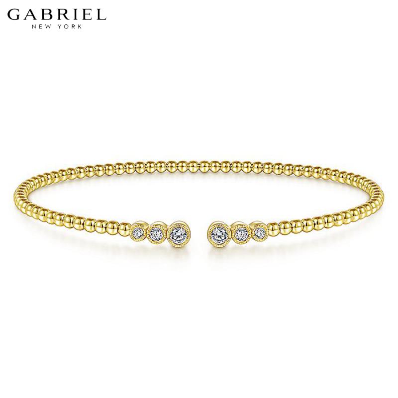 14KY 0.24ct Diamond Bangle 3.5mm