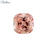 7.0mm Cushion Lab Grown Champagne Sapphire