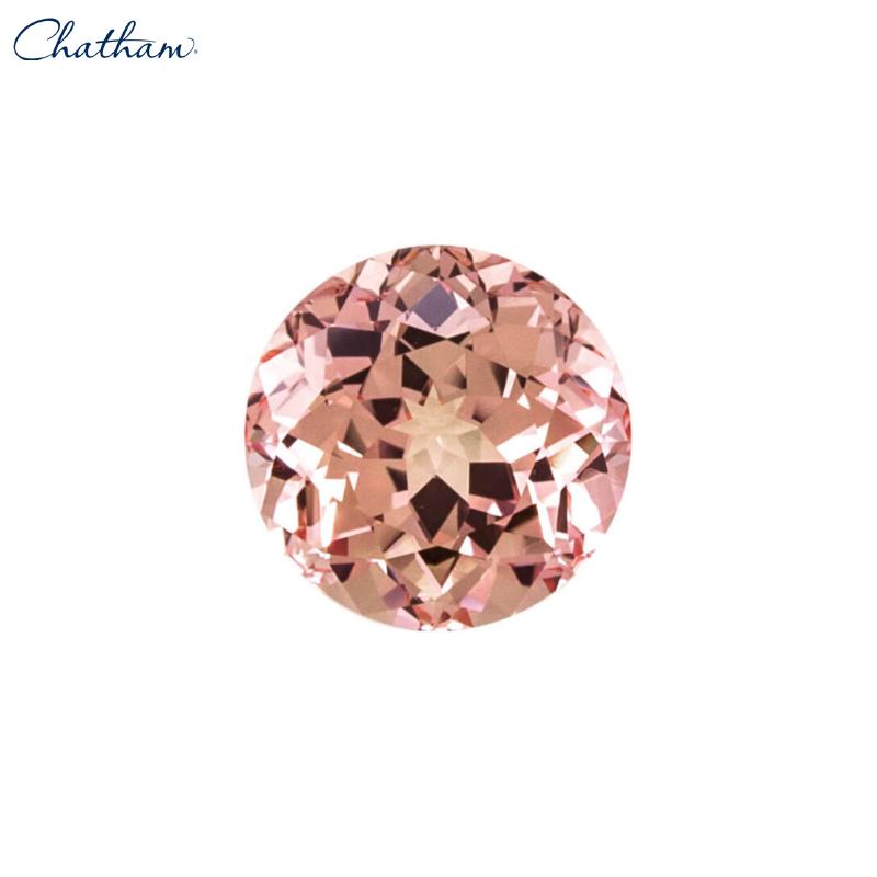 7.0mm Round Lab Grown Champagne Sapphire