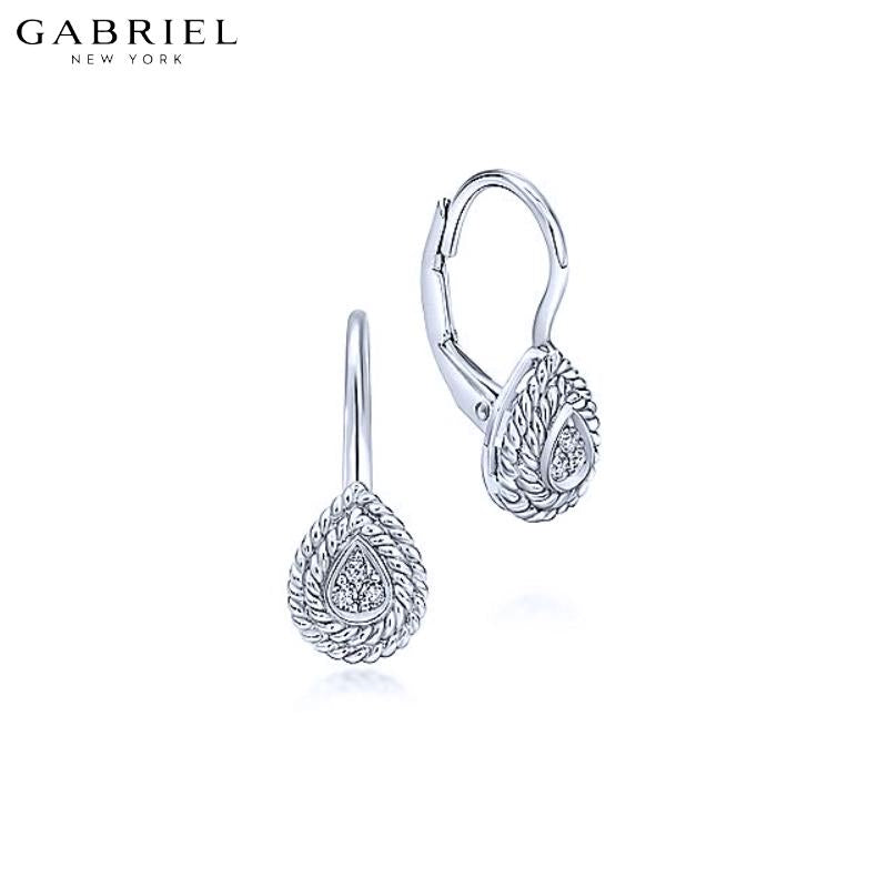 14KW 0.06ctw Natural Diamond Earrings 7.0mm