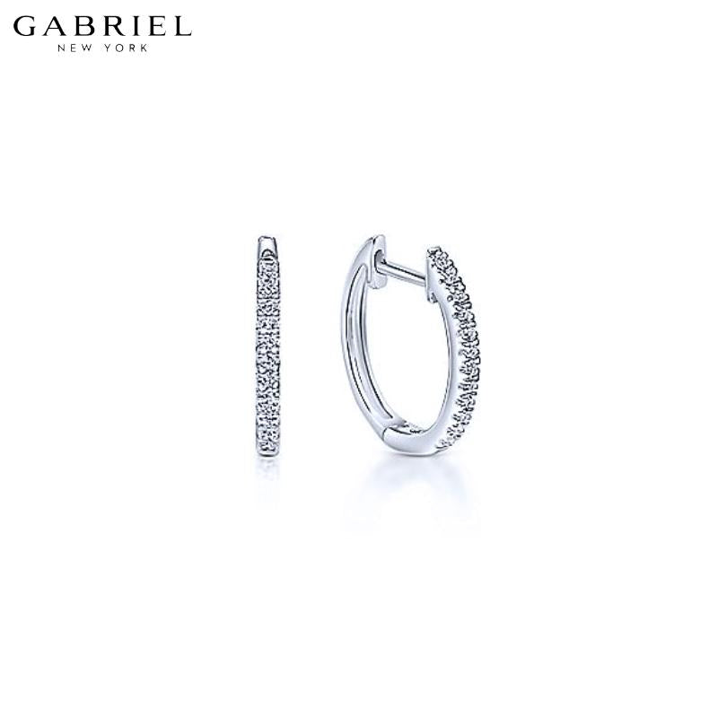 14KW 0.19ctw Natural Diamond Earrings 1.7mm