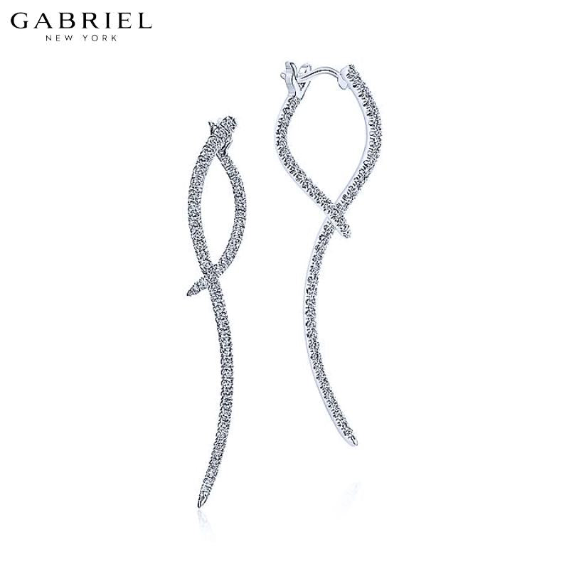 14KW 0.45ctw Natural Diamond Earrings