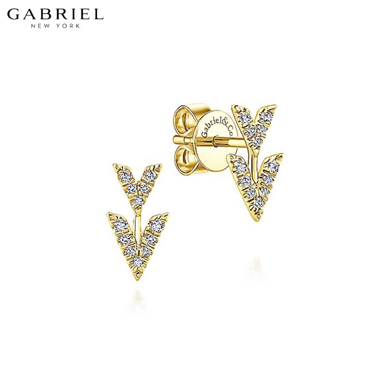 14KY 0.11ctw Natural Diamond Earrings 5.5mm