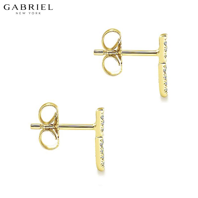 14KY 0.11ctw Natural Diamond Earrings 5.5mm