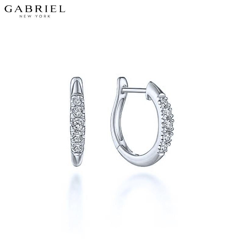 14KW 0.22ctw Natural Diamond Earrings 2.40mm