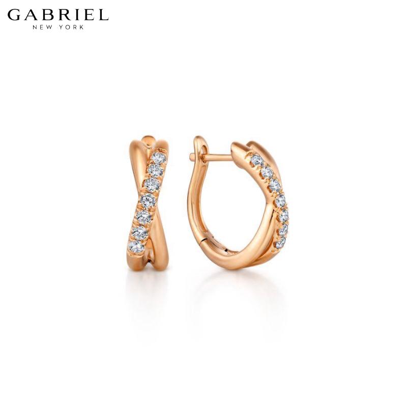 14KR 0.21ctw Natural Diamond Earrings 4.4mm