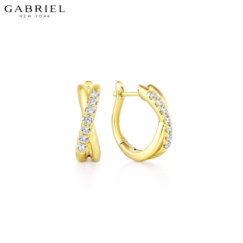 14KY 0.21ctw Natural Diamond Earrings 4.4mm