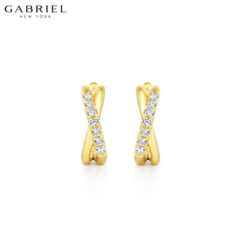 14KY 0.21ctw Natural Diamond Earrings 4.4mm