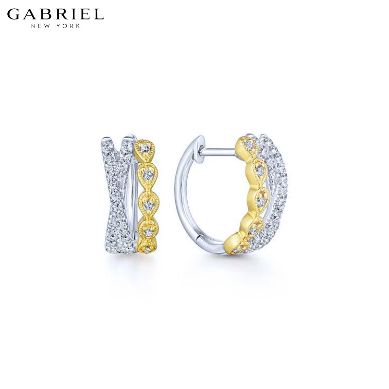 14KYW 0.31ctw Natural Diamond Earrings