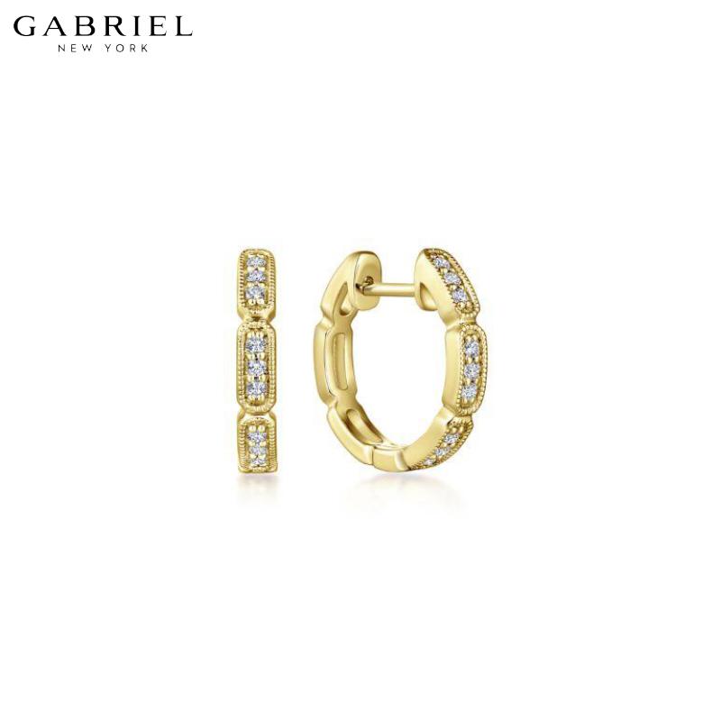 14KY 0.13ctw Natural Diamond Earrings 2.4mm