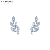 14KW 0.07ctw Natural Diamond Earrings 6.0mm