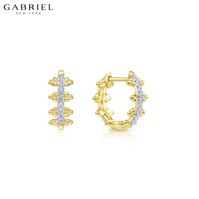 14KY 0.09ctw Natural Diamond Earrings 5.1mm