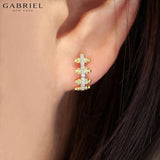 14KY 0.09ctw Natural Diamond Earrings 5.1mm