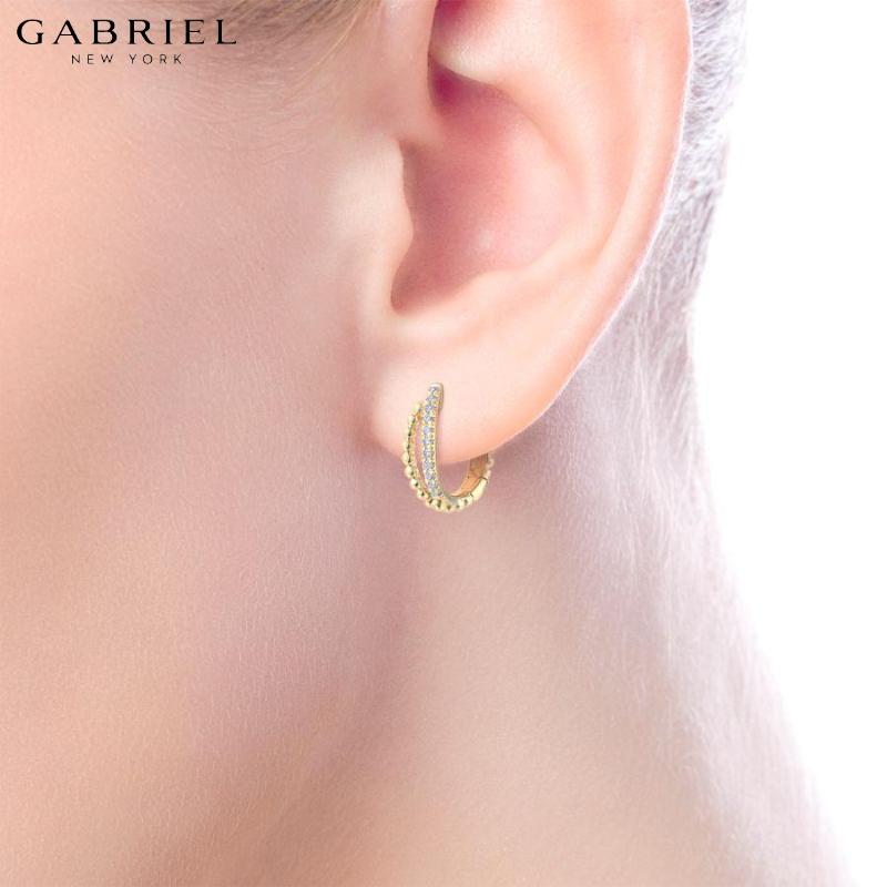 14KY 0.10ctw Natural Diamond Earrings 3.7mm