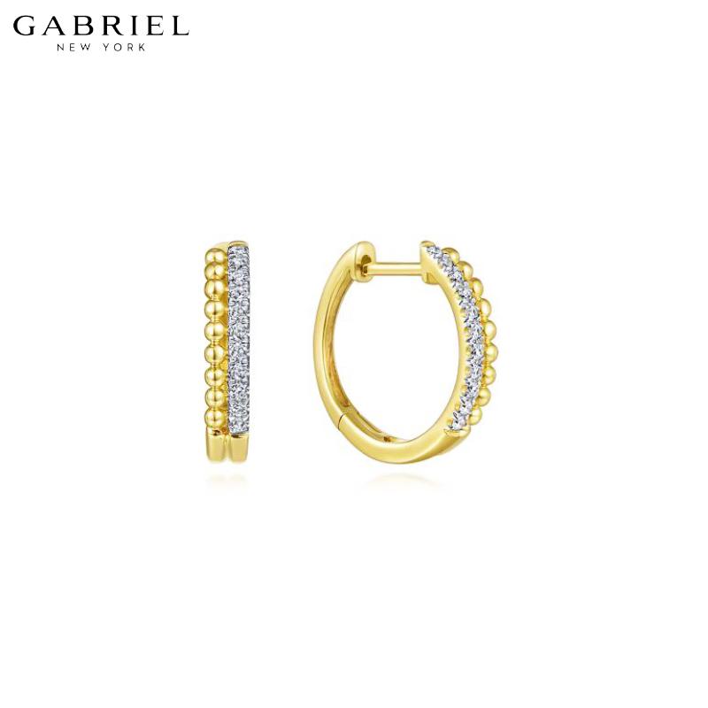 14KY 0.10ctw Natural Diamond Earrings 2.6mm