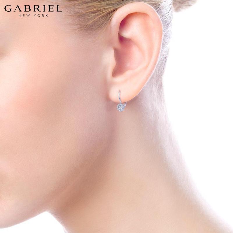 14KW 0.14ctw Natural Diamond Earrings 5.3mm