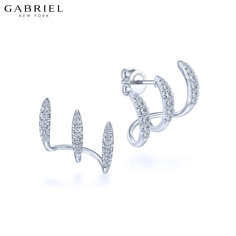 14KW 0.52ctw Natural Diamond Earrings