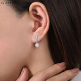 14KW 0.06ctw Natural Diamond & Pearl Earrings