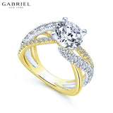 14KYW Customizable Diamond Ring