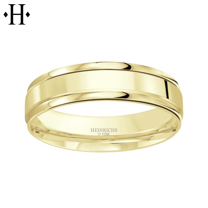 10KY Classic Comfort Fit Ring 6mm