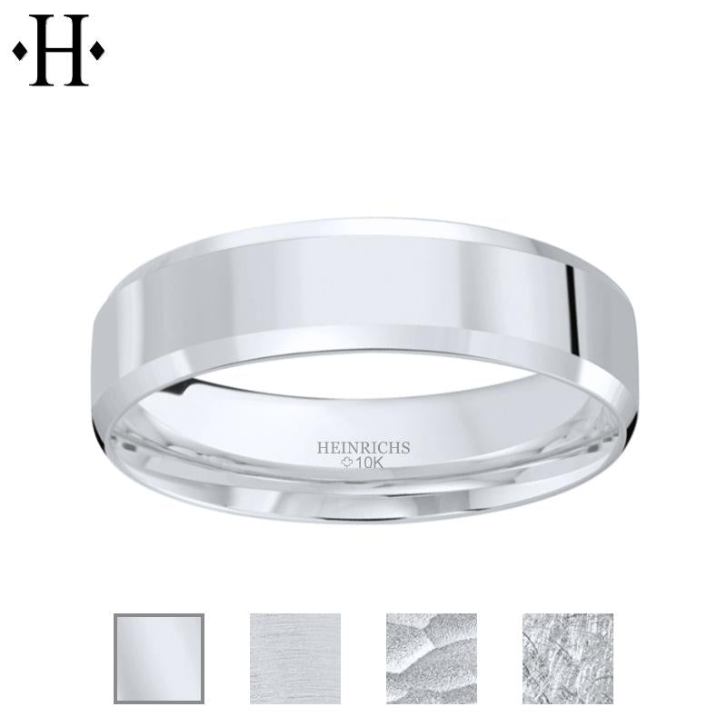 Platinum Customizable Comfort Fit Ring 6mm