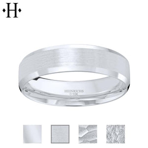 Platinum Customizable Comfort Fit Ring 6mm