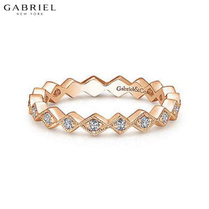 14KR 0.22ctw Natural Diamond Ring 3.0mm