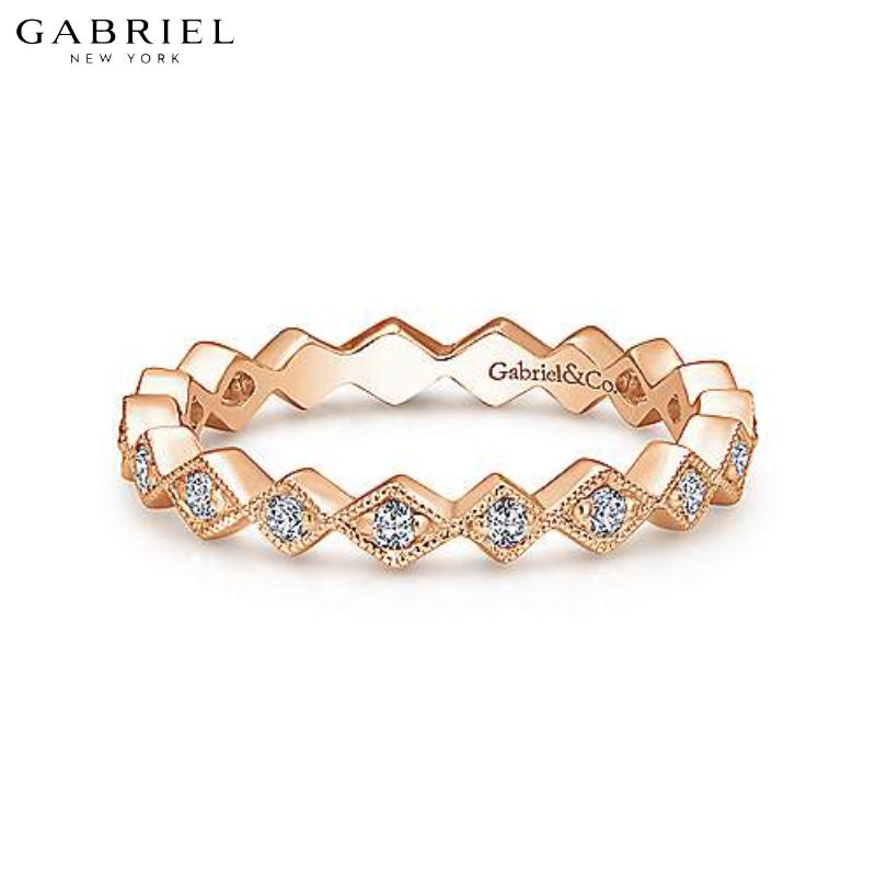 14KR 0.22ctw Natural Diamond Ring 3.0mm