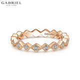 14KR 0.22ctw Natural Diamond Ring 3.0mm