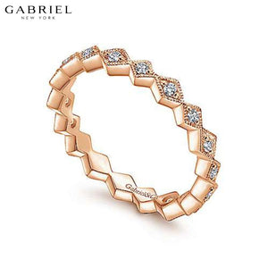 14KR 0.22ctw Natural Diamond Ring 3.0mm