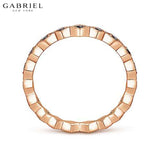 14KR 0.21ctw Black Diamond Ring 3.0mm