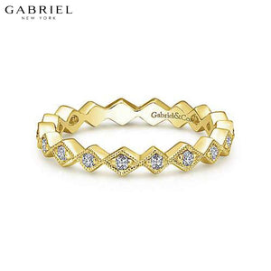 14KY 0.22ctw Natural Diamond Ring 3.0mm