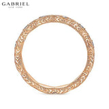 14KR 0.11ctw Natural Diamond Ring 2.7mm