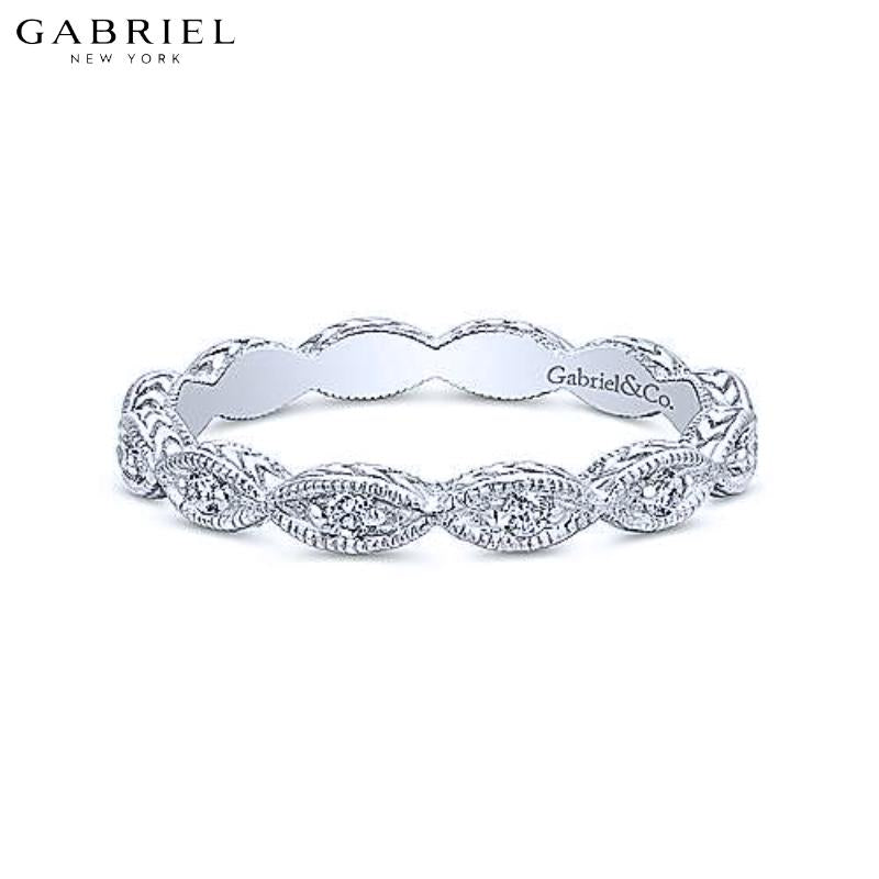 14KW 0.11ctw Natural Diamond Ring 2.7mm