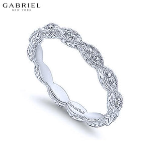 14KW 0.11ctw Natural Diamond Ring 2.7mm