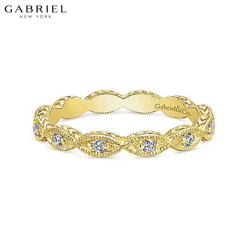 14KY 0.11ctw Natural Diamond Ring 2.7mm