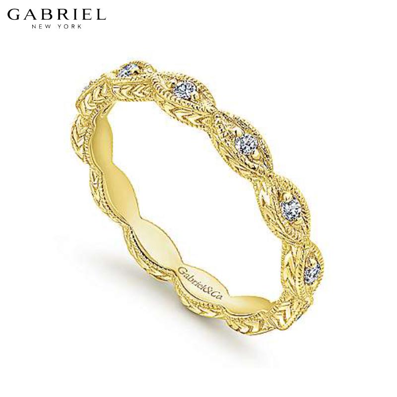 14KY 0.11ctw Natural Diamond Ring 2.7mm