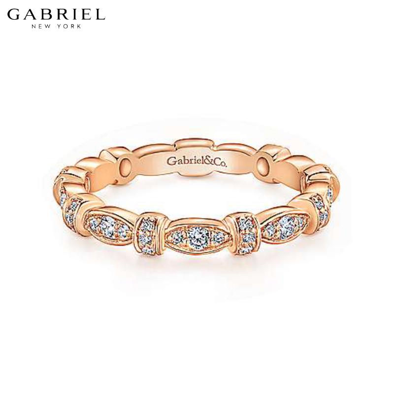 14KR 0.28ctw Natural Diamond Ring 3.1mm